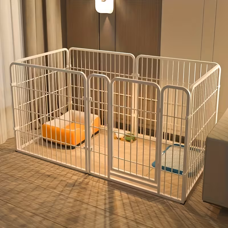 6 Panels Pet Playpen | Metal Dog Pen with Doors