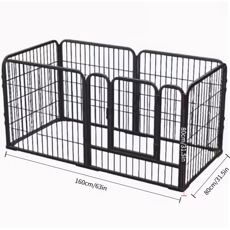 6 Panels Pet Playpen | Metal Dog Pen with Doors - Image 2